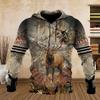 2024 Men's Fashion Hunting Loose Hoodie Large 3D Prin Animal Deer Super Large Harajuku Hoodie Fashion Enthusiast Sweatshirt Man
