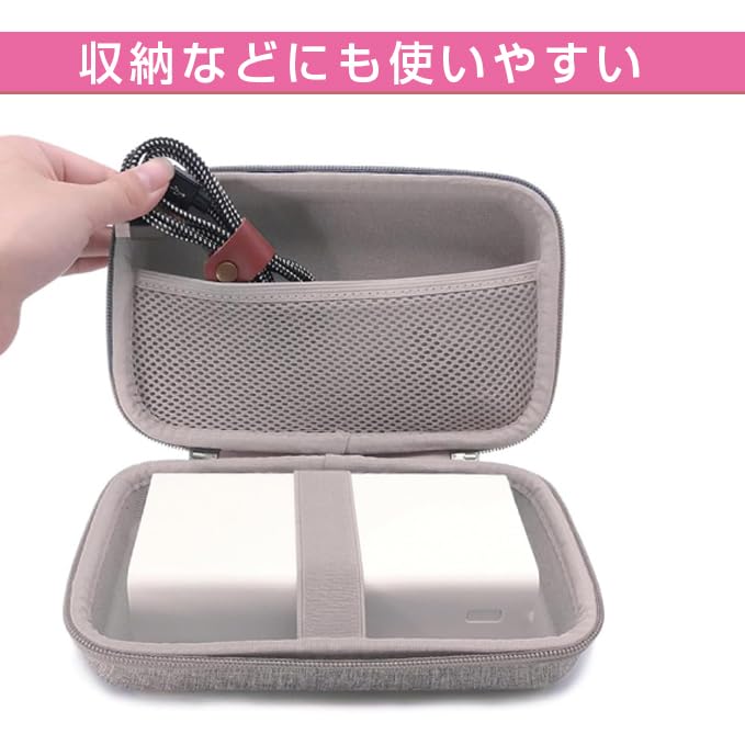 BEADY Protective Storage Case for Fujifilm Instax Mini EVO and LiPlay Link 2 Cameras, Gray, with Strap