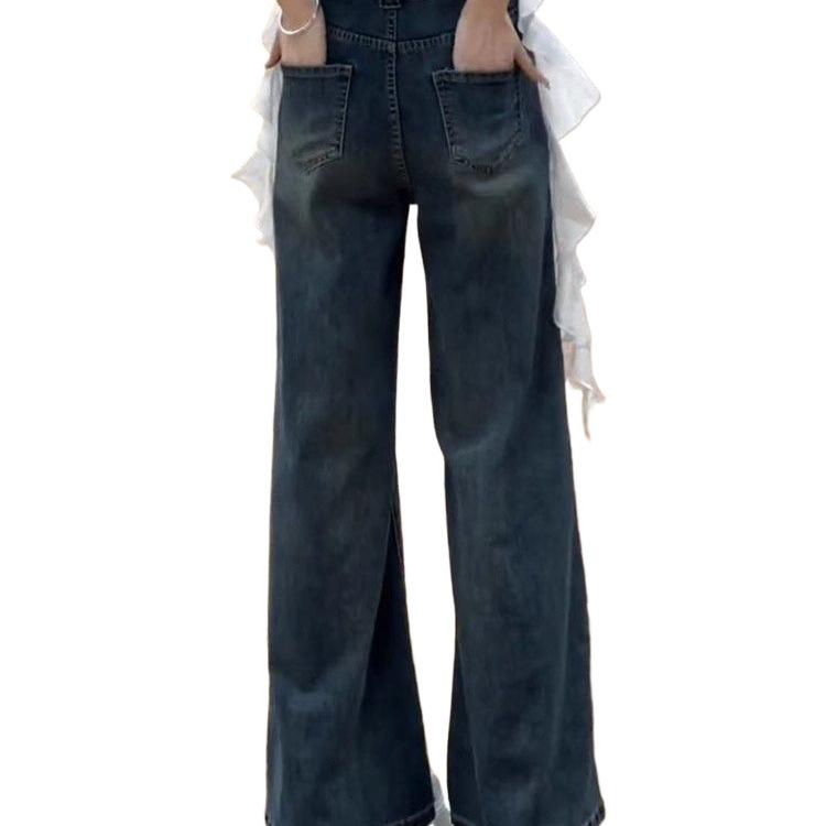Cement Grey Micro-Flare Jeans: Women's Summer 2026, Thin Style, Pear Shape, Plus Size, Slimming Straight Leg Pants