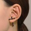 Gothic Dark Cool Handsome Stud Earrings Metal Cross Piercing Exaggerated Ins Wind Earrings Tide