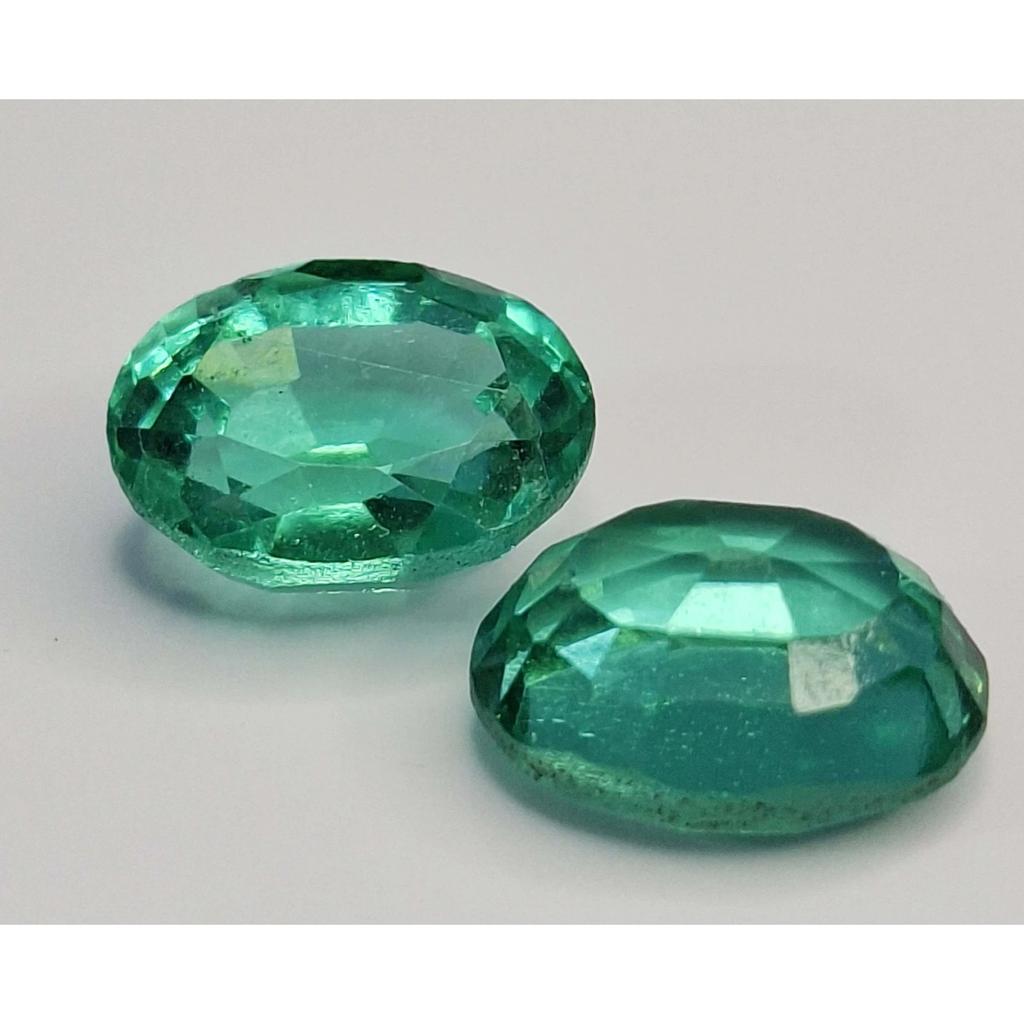 Fabulous Natural Green Emerald Oval 9-11 Ct Pair Certified Loose Gemstone