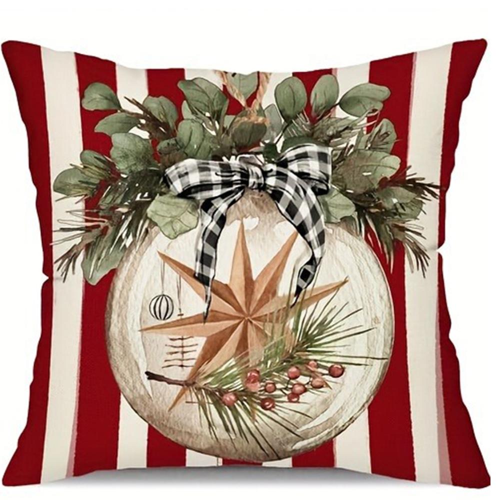 Christmas Decoration Pillowcase Merry Christmas New Year Gift Pillow Cover Home Room Living Room Sofa Cushion Cover