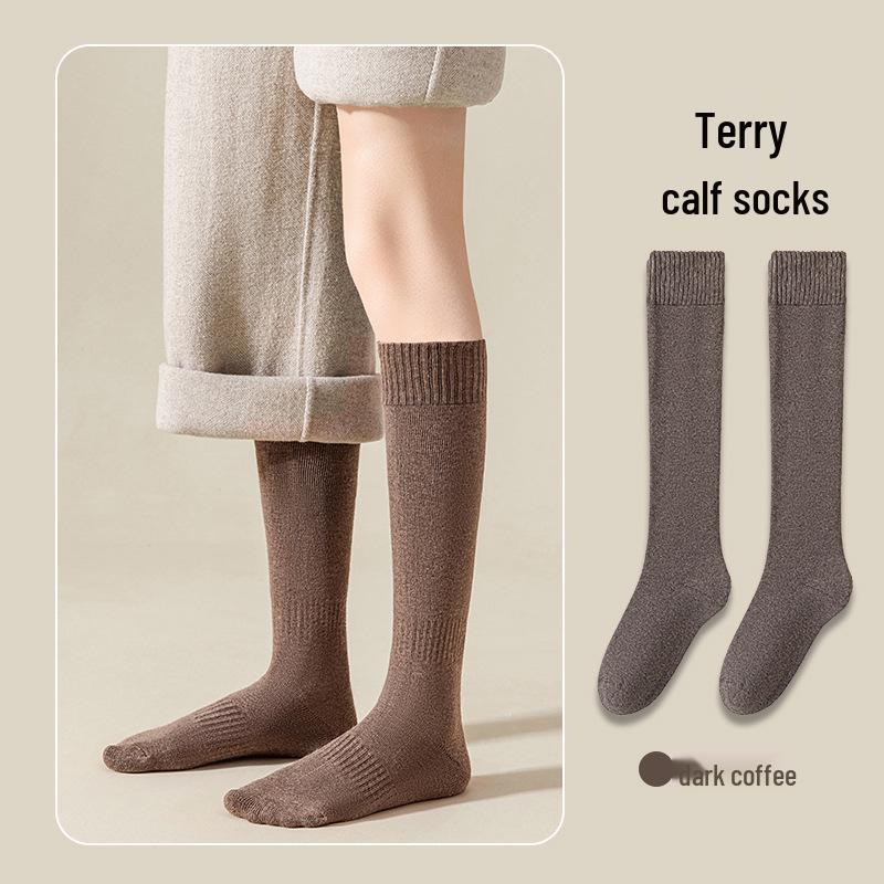 BONAS Women's Over-the-Knee Thigh High Socks - Warm, Non-Slip, Non-Binding, Thick Terry for Autumn/Winter.