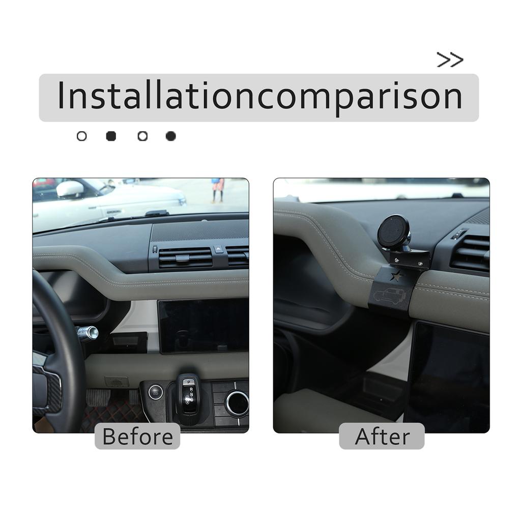 For Land Rover Defender L663 2020-2023 Car Mobile Phone Holder Car Mobile Phone Holder Navigation Bracket Auto Accessories