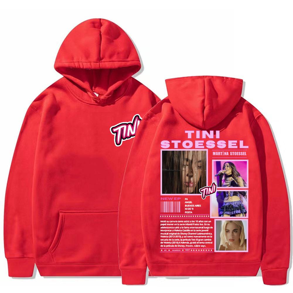 Singer TINI STOESSEL 2025 Tour Merch Sweatshirts Men Women's Fashion Hip Hop Trending Hoodie High Quality Casual Comfort Hoodies
