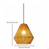 Rattan Hanging Lamp Materials Pendant Light Handmade Woven for Restaurant