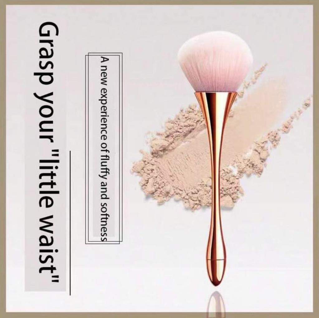 Large Waist Handle Makeup Brush, Fluffy Loose Powder & Blush Brush for Beginners, Soft Bristle Multifunctional Nail Dust Brush for Manicure Cleaning