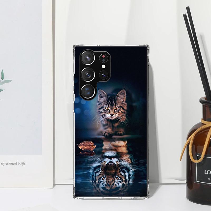 

Cool Animal Big Cat Tiger Phone Case For Samsung Galaxy S25 S24 S23 S22 Ultra S21 FE S20 Plus S10 + S10E Art Fundas Back Cover S Samsung S10E