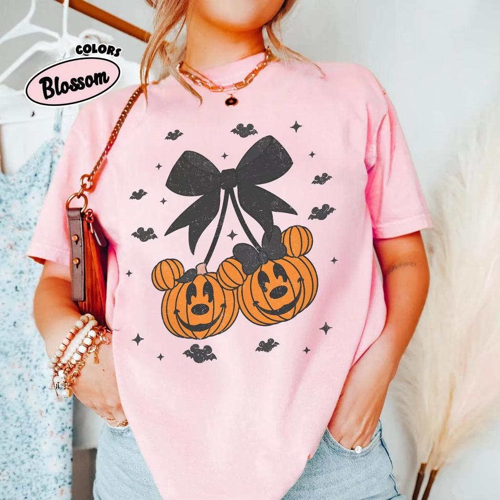 Halloween New Family Clothing Cotton Tshirt Pumpkin Mouse Printed Tshirt UnisexsWomens Holiday Leisure Tshirt Kids Shirt
