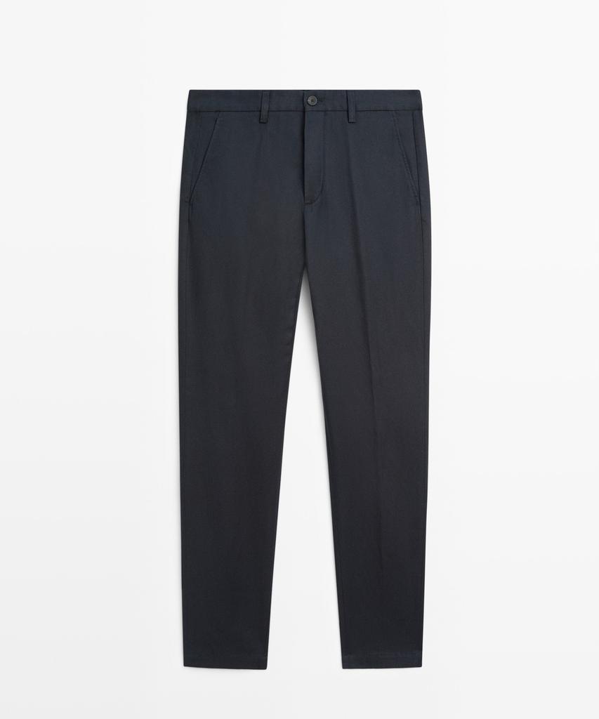 Masimodutti Cotton Blend Slim Fit Pants