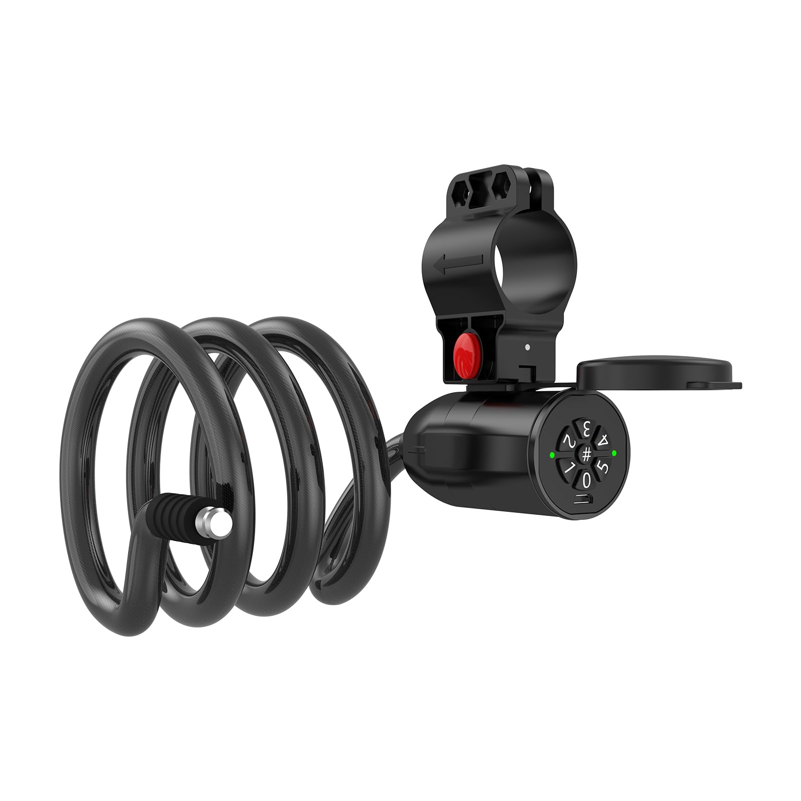 

Fingerprint Bike Waterproof Bicycle Lock Cable for Outdoor Keyless Biometric Bike Lock for and Fence Doors Lock, 4.9ft Cycling, Heavy-Duty Bicycles, чёрный