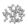 Stainless Steel Beads Square Round Big Hole Loose Spacer Bead For Jewelry Making Charm Bracelets Necklace Finding