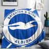 Brighton Team Logo,pattern Flannel Blanket, High Quality Comfortable for All Seasons, Home Decor, Warmth and Comfort, Perfect for Gifts.