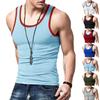 Gilet Sportivo Trendy a Ostacoli da Uomo 2025: Stile Europeo e Americano, Strato Base Estivo, Multicolore