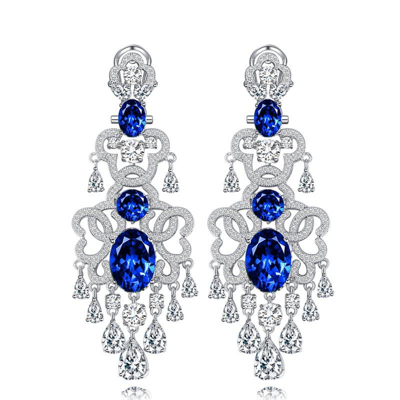 Popular Fringed Earrings, Micro-Inlaid Zircon Exaggerated Long Earrings, High-Quality Jewelry