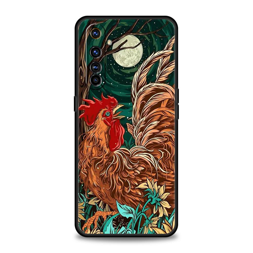 Cock Rooster Chicken Phone Case For Oppo A17 A31 A54 A57 A78 A79 A80 A98 Find X5 X6 Reno 7 8 10 11 13 F Pro 5G Soft TPU Cover