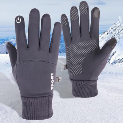 Winter-Touchscreen-Handschuhe für Herren, warm, samtig, dick, wasserdicht, winddicht, zum Reiten, Fahren, Outdoor-Aktivitäten