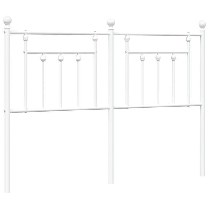 VidaXL Tête de lit métal blanc 150 cm 353620