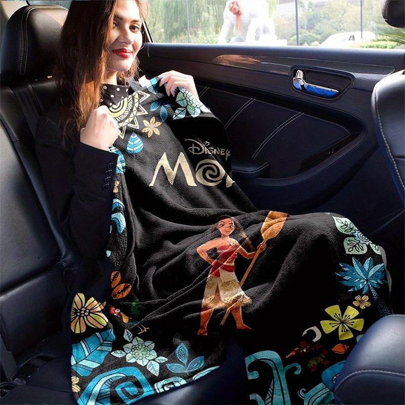 1pc, Moana-Inspired Home Decor: A Cozy Disney Moana Flannel Throw Blanket Perfect Gift for Bedroom, Living Room, Travel, Camping, Car