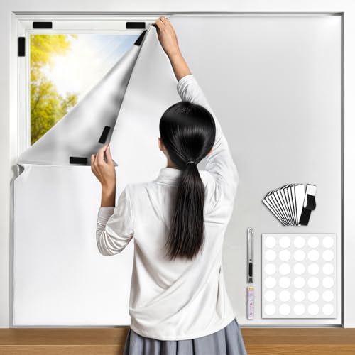 DARUITE Blackout Sheet, Fabric, Window Glass Privacy Sheet, Heat Insulation, Heat Blocking, UV Protection, Window Insulation, Sunshade, Privacy Sheet,