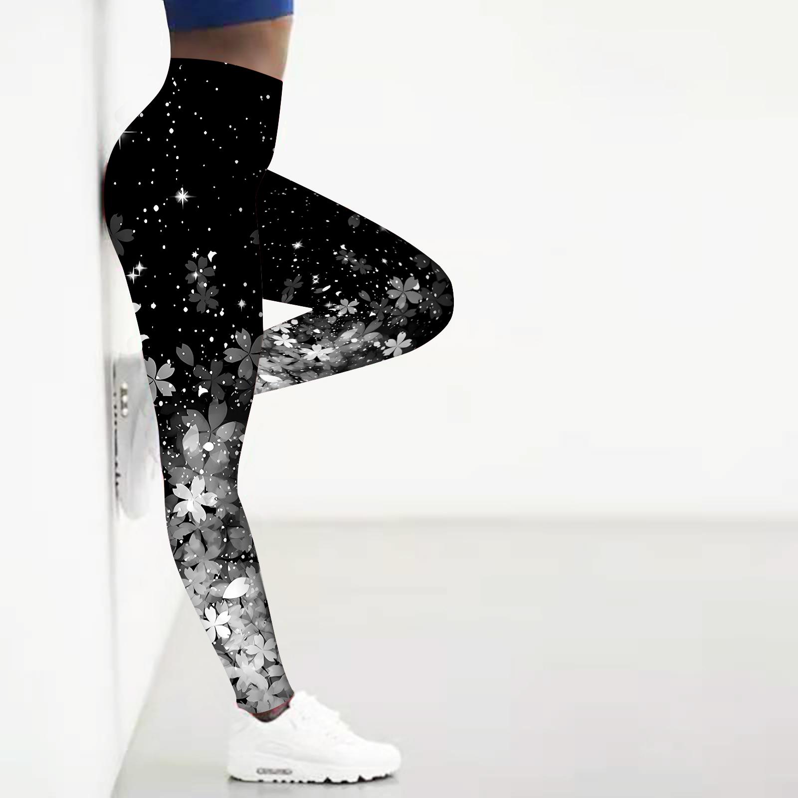 

Женские синие эластичные леггинсы с принтами персикового цвета для йоги, фитнеса, бега в тренажерном зале, спортивные брюки для активного отдыха 8XL серый