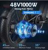 NEU 1000W Aluminium E-Bike 20 Zoll Fat Tire Strand Schnee Klapp Elektrofahrrad 48V 13AH Lithium Batterie Elektrofahrrad