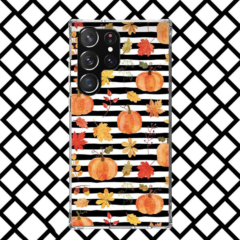 Pumpkin Happy Fall Autumn Phone Case for Samsung Galaxy S26 S25 Edge S24 S23 Ultra S22 Plus S21 FE S20 + Soft Cover Print Fundas