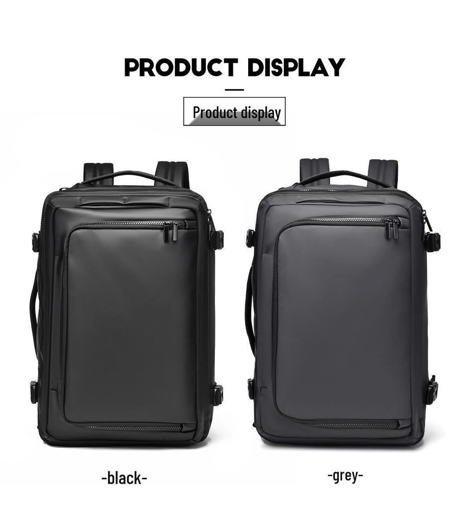 Men's Large Capacity Business Backpack - Convertible Crossbody and Double Shoulder Bag for Travel