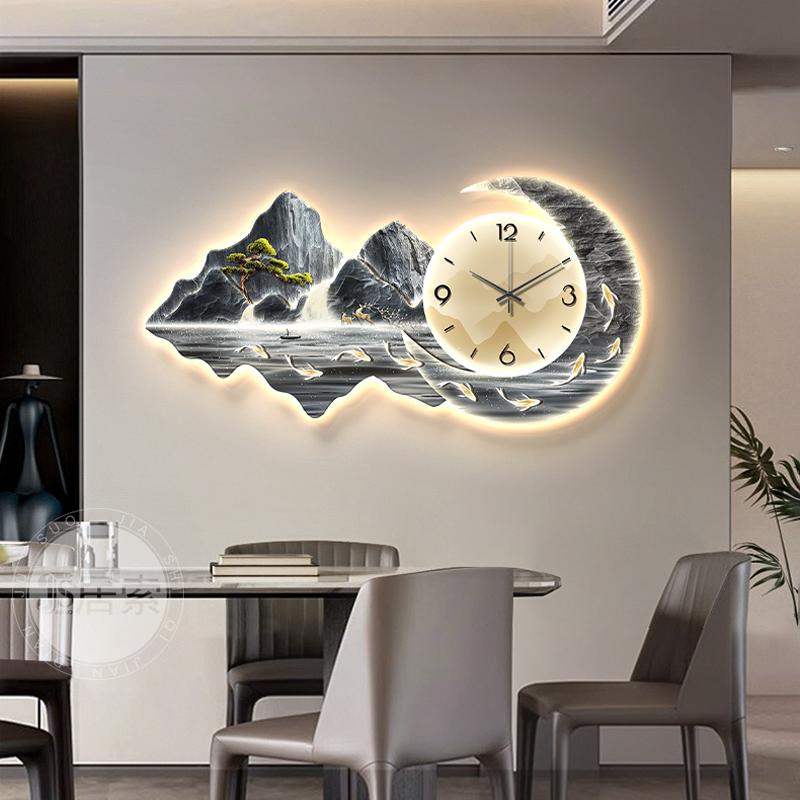 Light Designer Wall Clock Yellow European Light Luxury Fashion Design Wall Clock Hands Silent Classic Reloj De Pared Home Decor