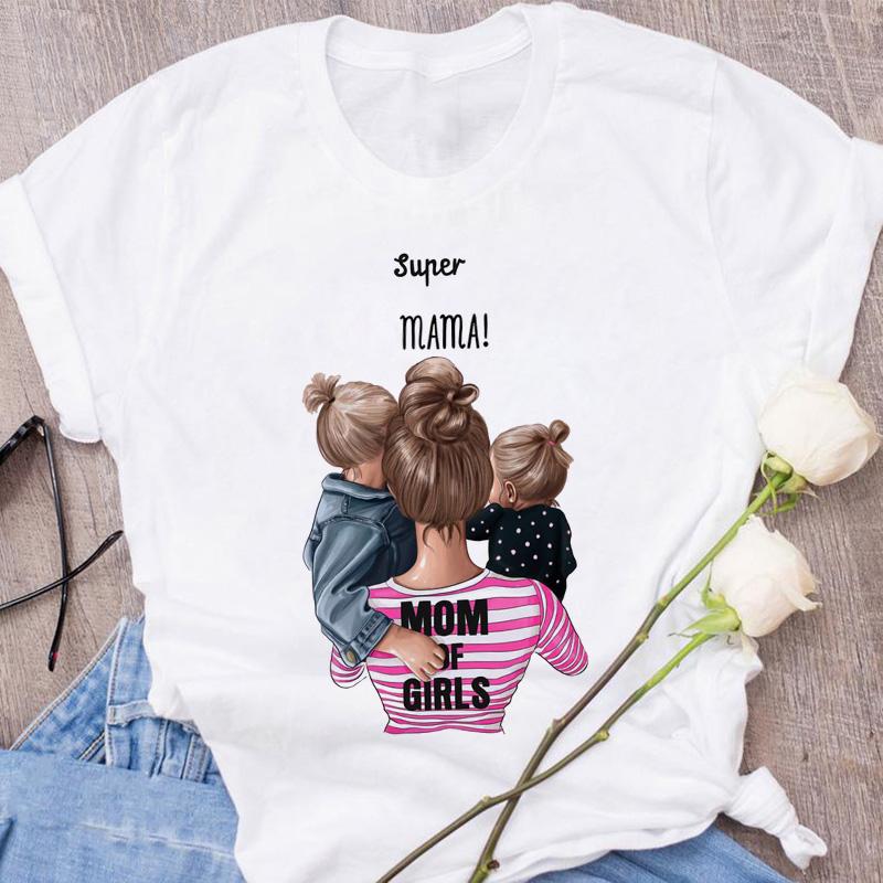 Super Mom T shirt Women Mothers Love Print Pink Tshirt Harajuku Mama TShirt Tops tee shirt Femme Summer