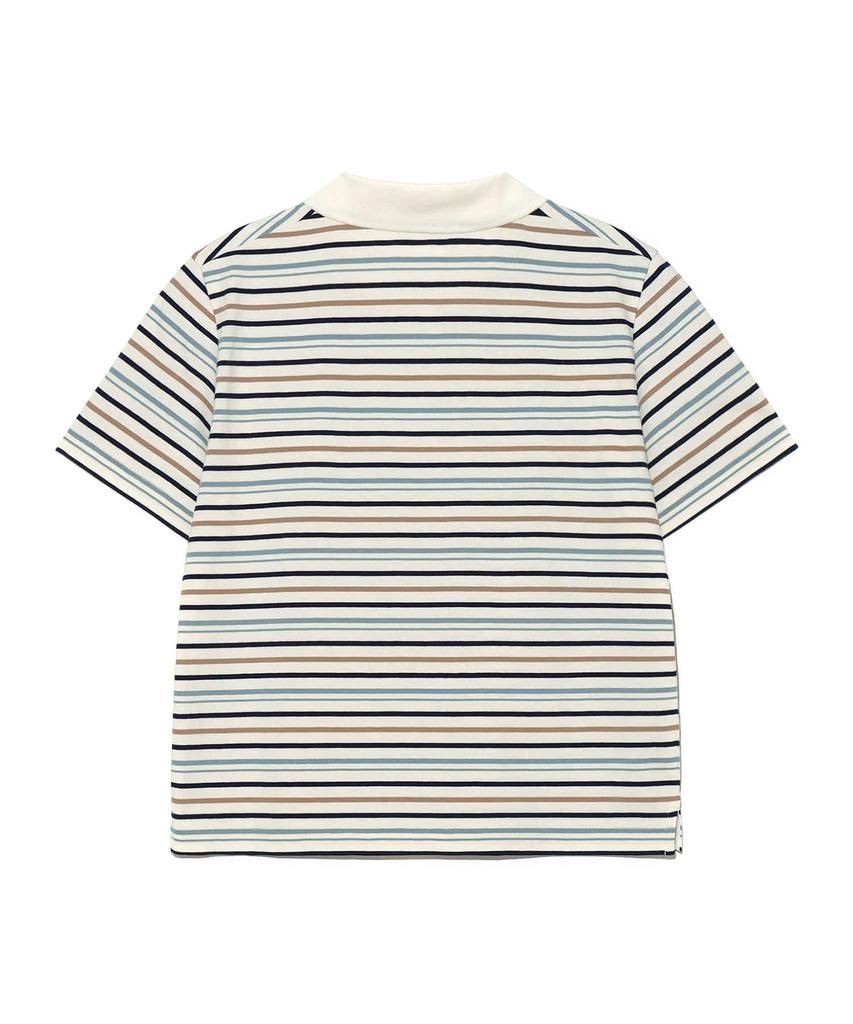 LEE Women'S Multi-Stripe Collared T-Shirt Ivory