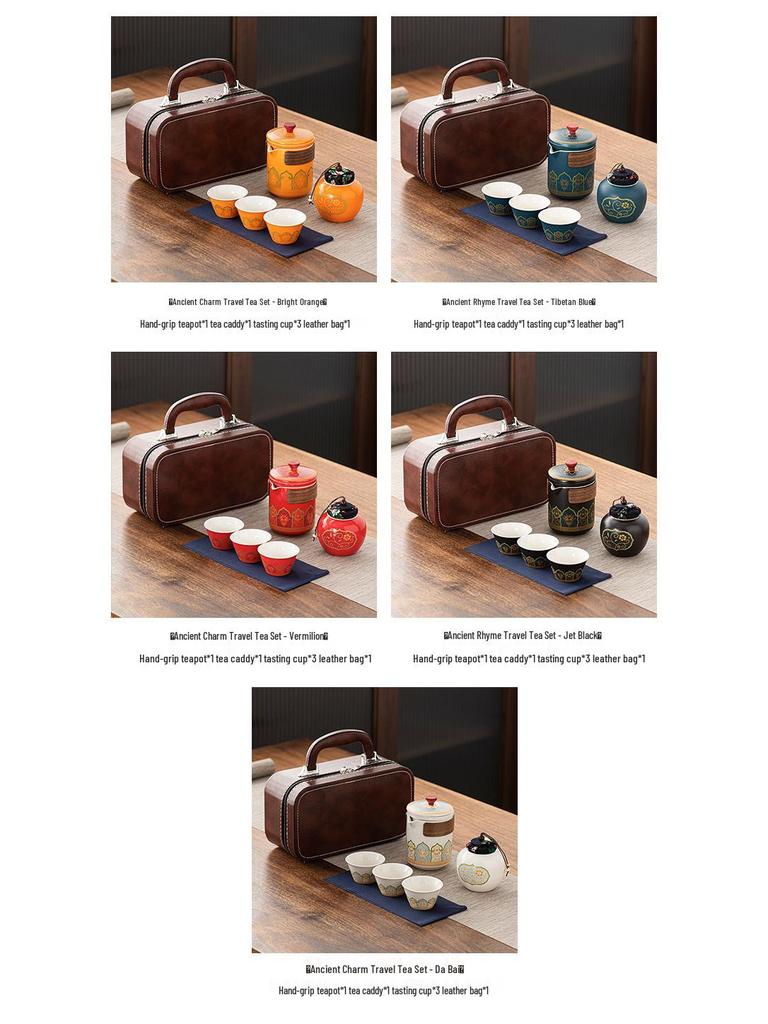 Portable Kung Fu Tea Set with Custom Logo - Ideal for Festivals, Corporate Gifts, and Outdoor Use