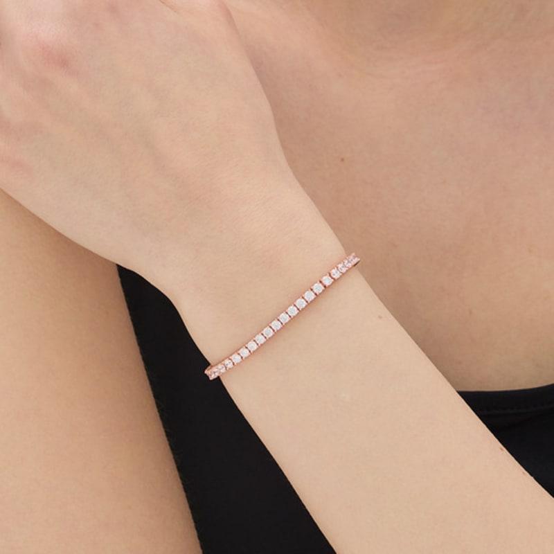 

Hyeres-lor Essence Silver (P) 4-Prong Tennis Bracelet 3mm HL4B5B400P9 18.5cm