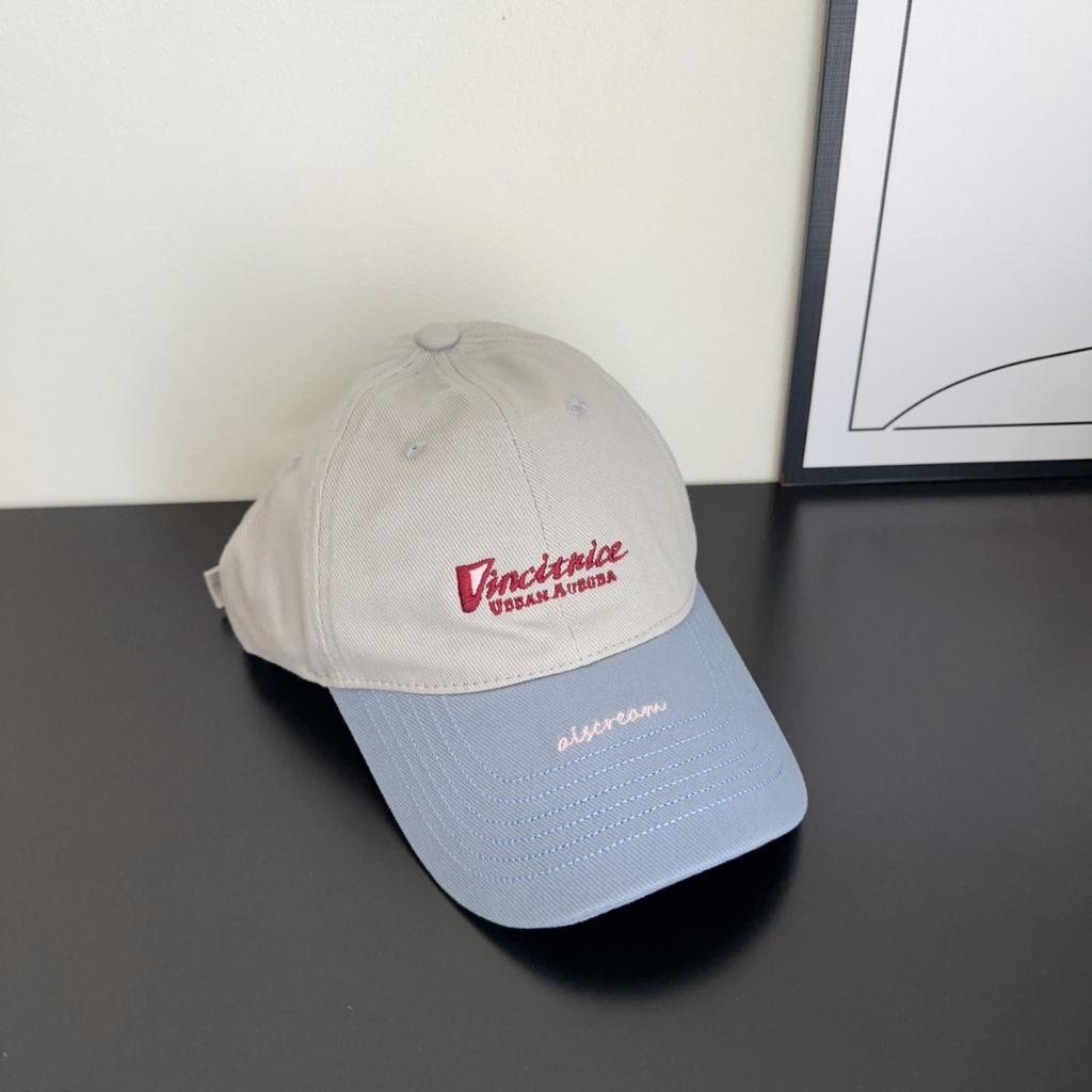Fashion Hat Contrast Color Letter Embroidery Baseball Cap Unisex Korean Version Versatile Daily Cap Face Small Sunscreen Visor