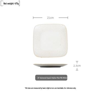 WuTuo Japanese Retro Ceramic Square Shallow Plate