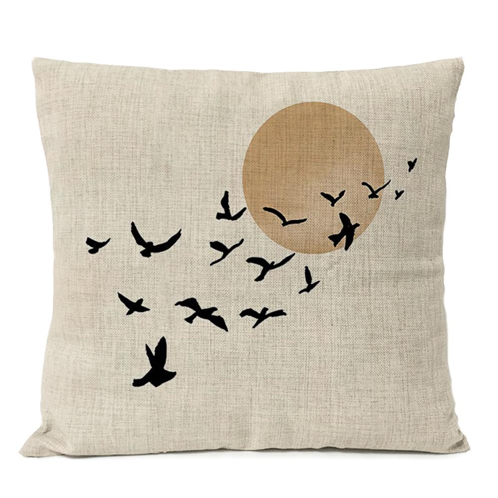 Nordic Home Decor Boho Geometric Pillow Cover Leaf Monstera Rainbow Sun Throw Pillow Case Art Simple Decorative Sofa Cushion