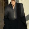 Zipper Chain Necklace Women Men Gold Color Metal Multipurpose Necklace Jewelry