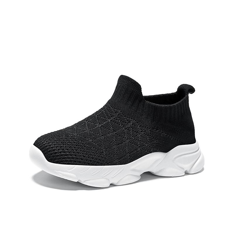 

Casual Children Shoes for Boy Breathable Knit Sock Sneakers for Kids Lightweight Comfortable Slip Ons Shoes for Girls 38 чорний