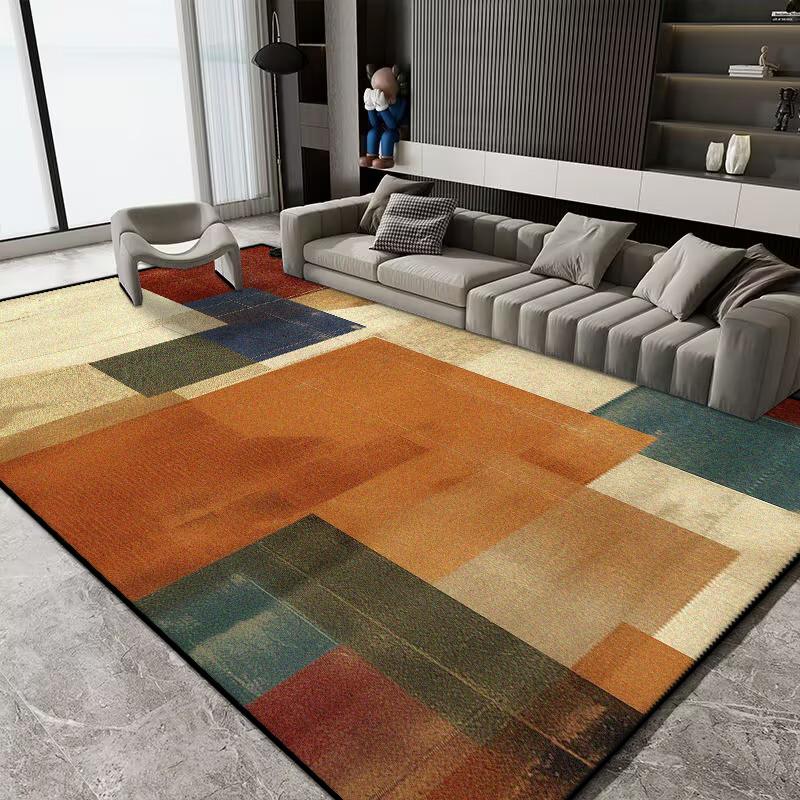 European Style Big Living Room Rugs Home Decoration Luxury Bedroom Short Velvet Carpet Washable Mat for Floor Lounge Rug