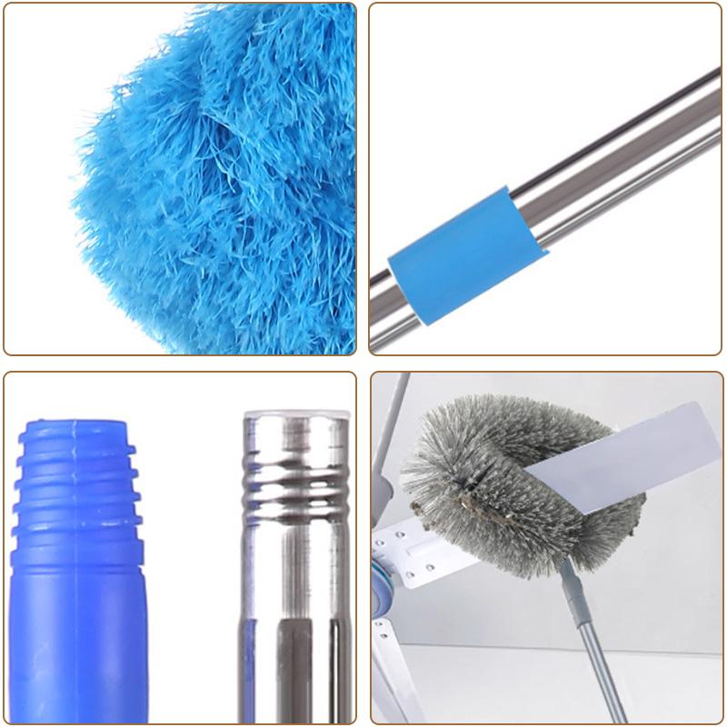 Rings Shape Ceiling Fan Duster Extendable Remove Dust Brush for Ceiling Walls Top Furniture Cleaner Househome Cleaning Tools