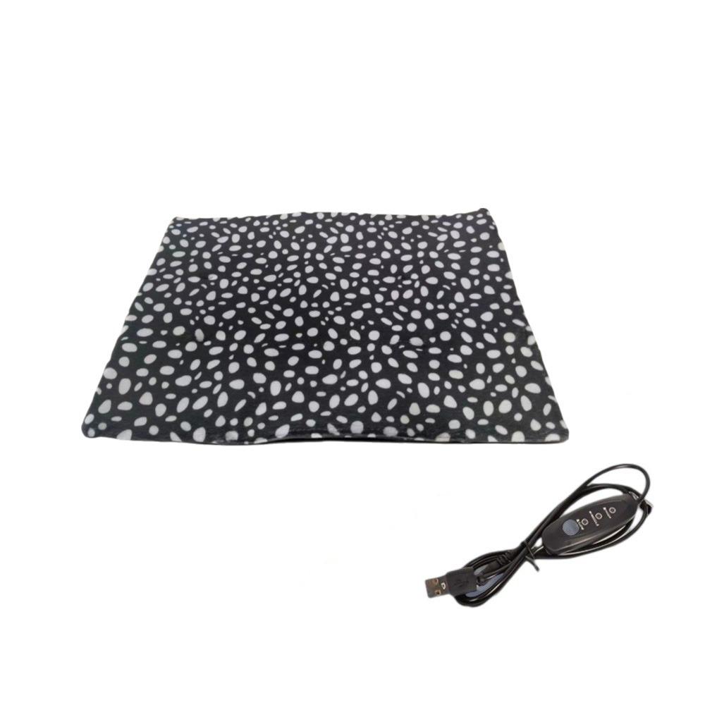 Plush Warm Pet Heating Pad Adjustable Temperature Cat Bed Mat Cat Electric Blanket  Pet Crate