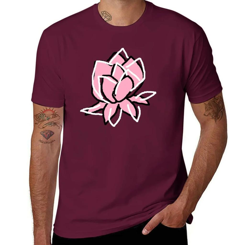 Pink Lotus T-Shirt anime figures vintage graphic tee t shirt men