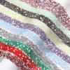 New 1 Yard Glitter Drill Tape Resin Rhinestones Glitter Crystal Sticker Self Adhesive Pearl Ribbon Sticker Clothes Decoration