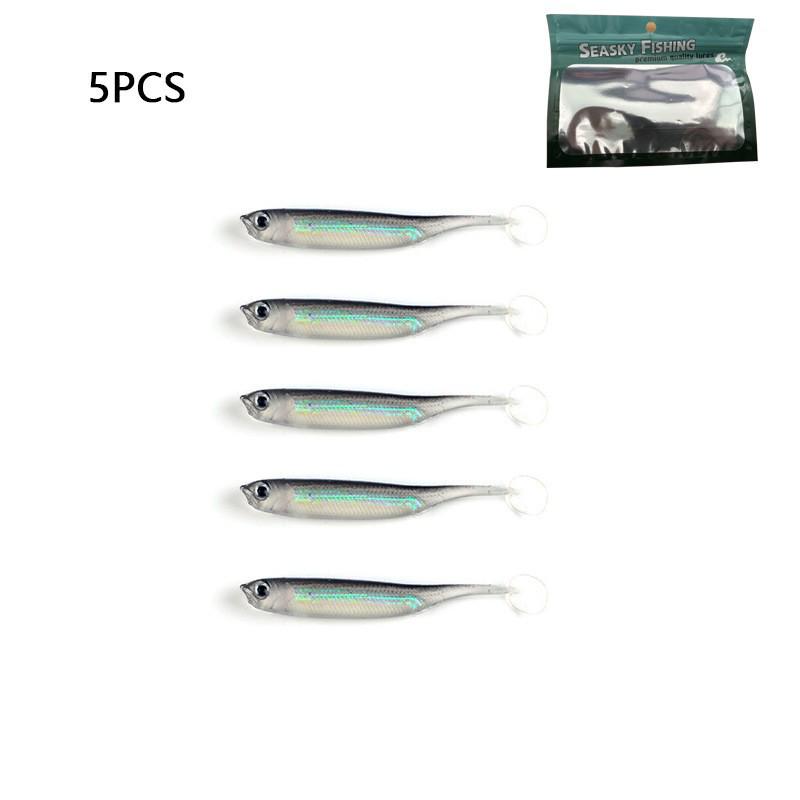 Rainbow Fish Soft Bait - Lure with Pointed Tail for Freshwater & Saltwater Fishing