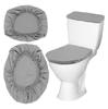 2pcs Toilet Cover Set With Soft Edges For Most Toilets Machine Washable Polyester Cloth