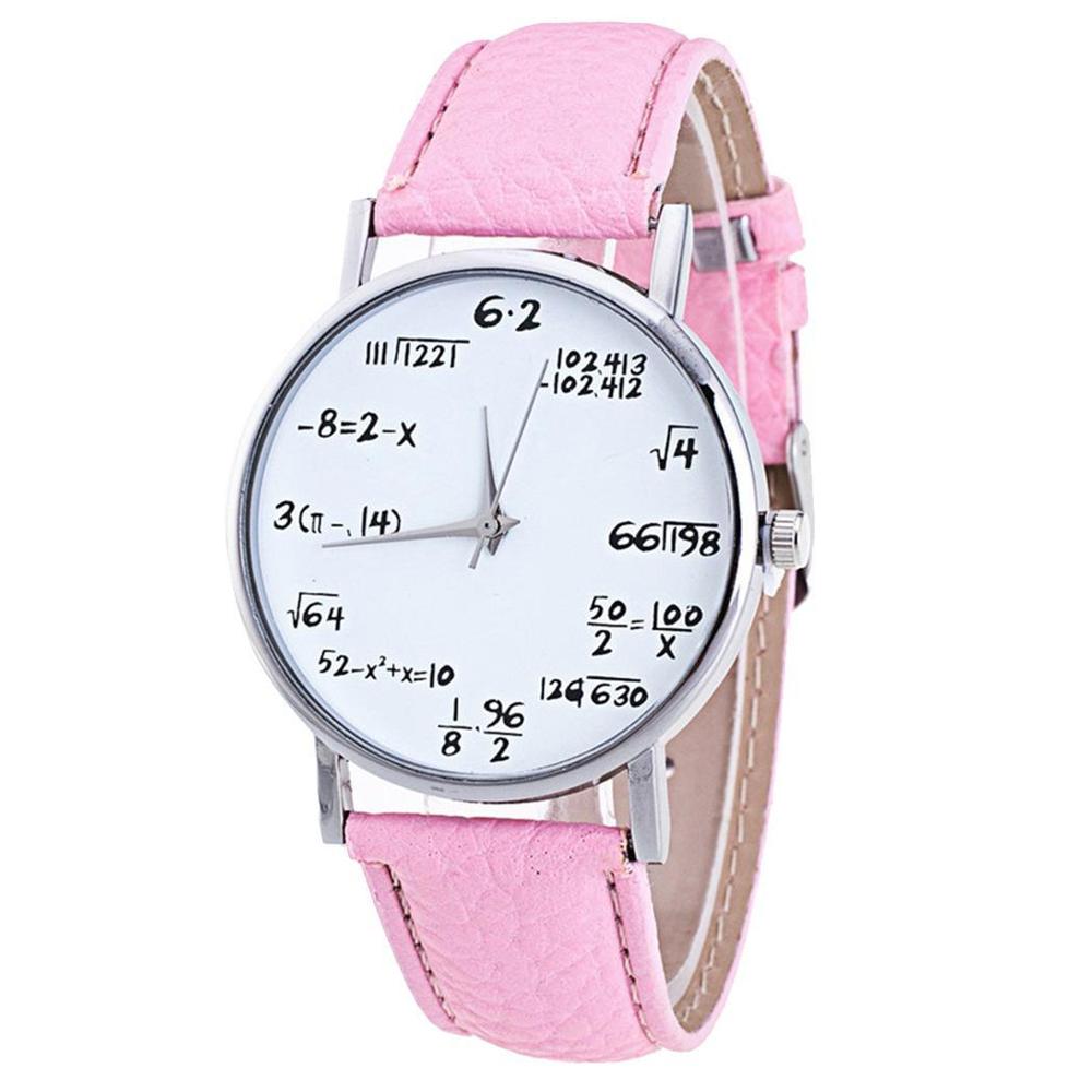 Montre Mode Femme Montres Dames Bracelet Cuir Montres à Quartz Femme Montre Formule Mathématique Reloj Mujer relogio mulher