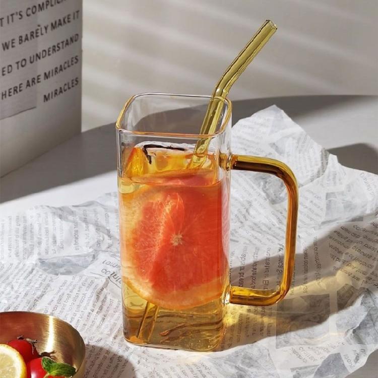 Colorful Glasses Drinkware Coffee Cup Square Shaped Cup for Cocktails Beverage