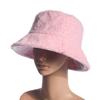 Spot Korean Version of Female Teddy Fleece Bucket Hat Internet Celebrity with the Same Autumn and Winter Fashion Versatile Solid Color Warm Plush