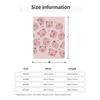 Custom Pink Pig Face Cartoon Pattern Blanket 3D Printed Soft Flannel Fleece Warm Throw Blankets for Home Bedding Couch Quilt