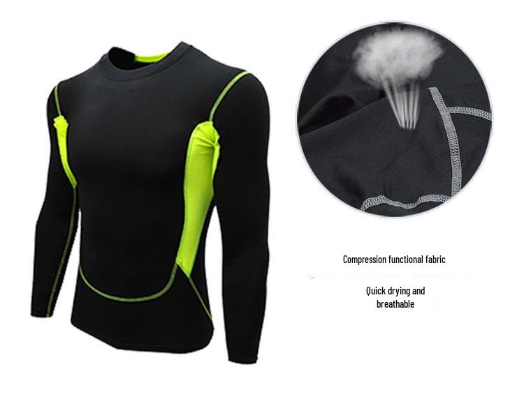 Men's Quick-Dry Compression T-Shirt, Short & Long Sleeve, Breathable Elastic Fit, Perfect for Basketball & Fitness.
